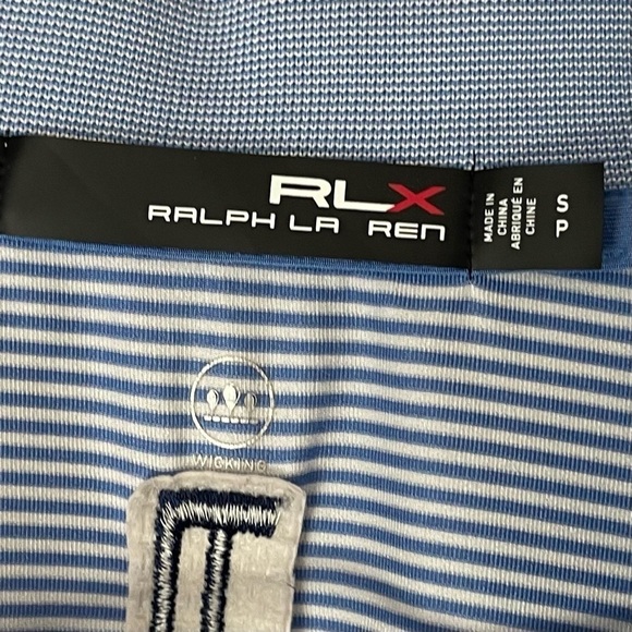 🔥 RLX Ralph Lauren Blue White Stripe Golf Polo S - Picture 3 of 8